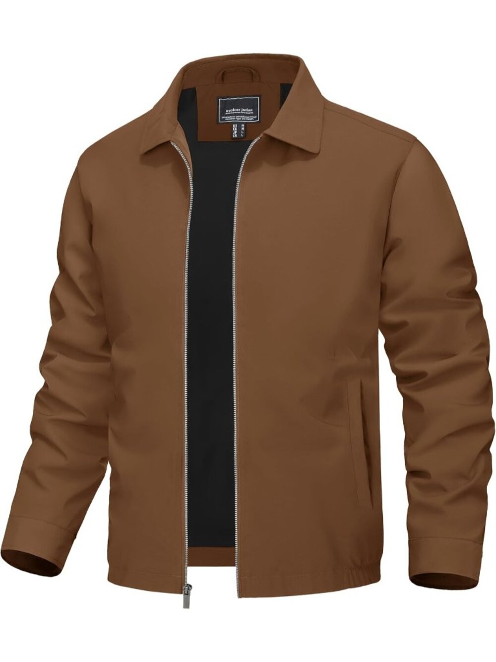 🆕Men's Brown Lightweight Jacket Fall Water Repellent Windbreaker Jackets
